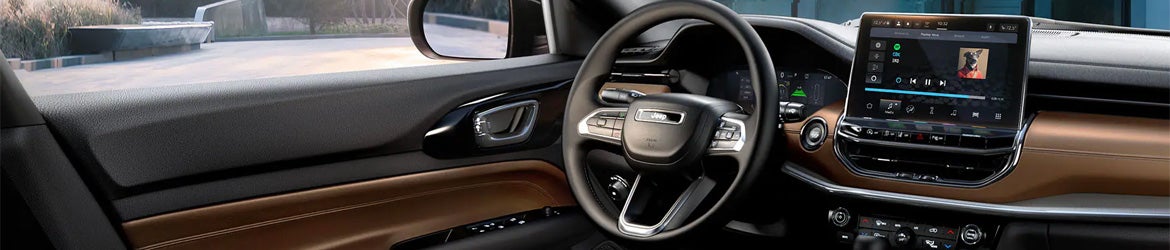 steering wheel of a 2025 Jeep Compass